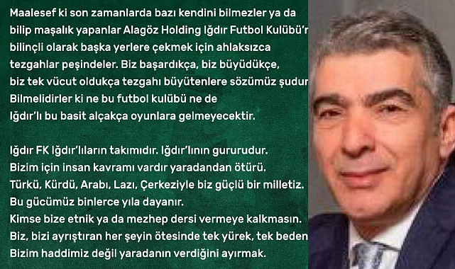 Cantürk Alagöz’den Irk Gerginliği Çıkarmak İsteyenlere Sert Tepki: “Fitne Tohumu Iğdır’da Tutmaz”